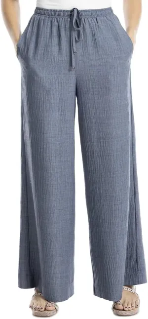 Max Studio Two Tone Texture Woven Drawstring Pant