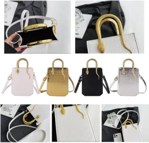 Mayred Classic Bright Leather Print Personalized Mini Wallet Elegant Handbag Retro One Shoulder Crossbody Bag for Women