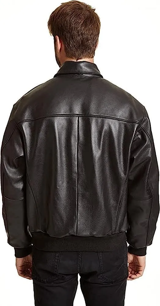 Men Air Force A2 Leather Flight Bomber Jacket Genuine Leather jacket for Men's Aviator Leather Bomber Jacket