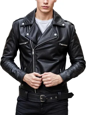 Men's Brown Suede Leather Fur Shearling Collar Jacket - Black Leather Motorcycle Jacket Men - Brown Corduroy Coat