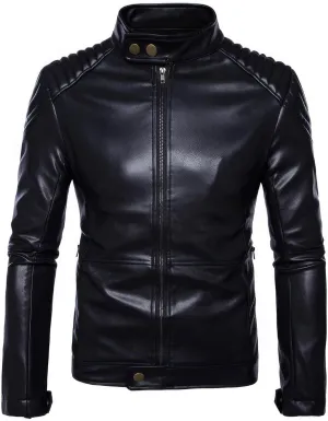Mens Real Lambskin Cafe Racer Classic Motorcycle Vintage Biker Leather Jackets