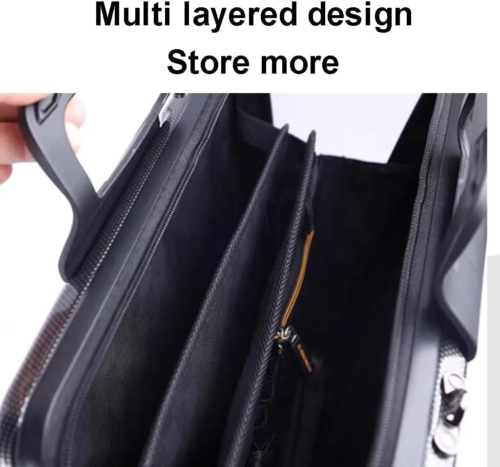 Metal Briefcase Tote Computer Case Bag Business Slim Shoulder Documentation Office Lawyer Briefcase (Color : Silver, Size : 15.4in)