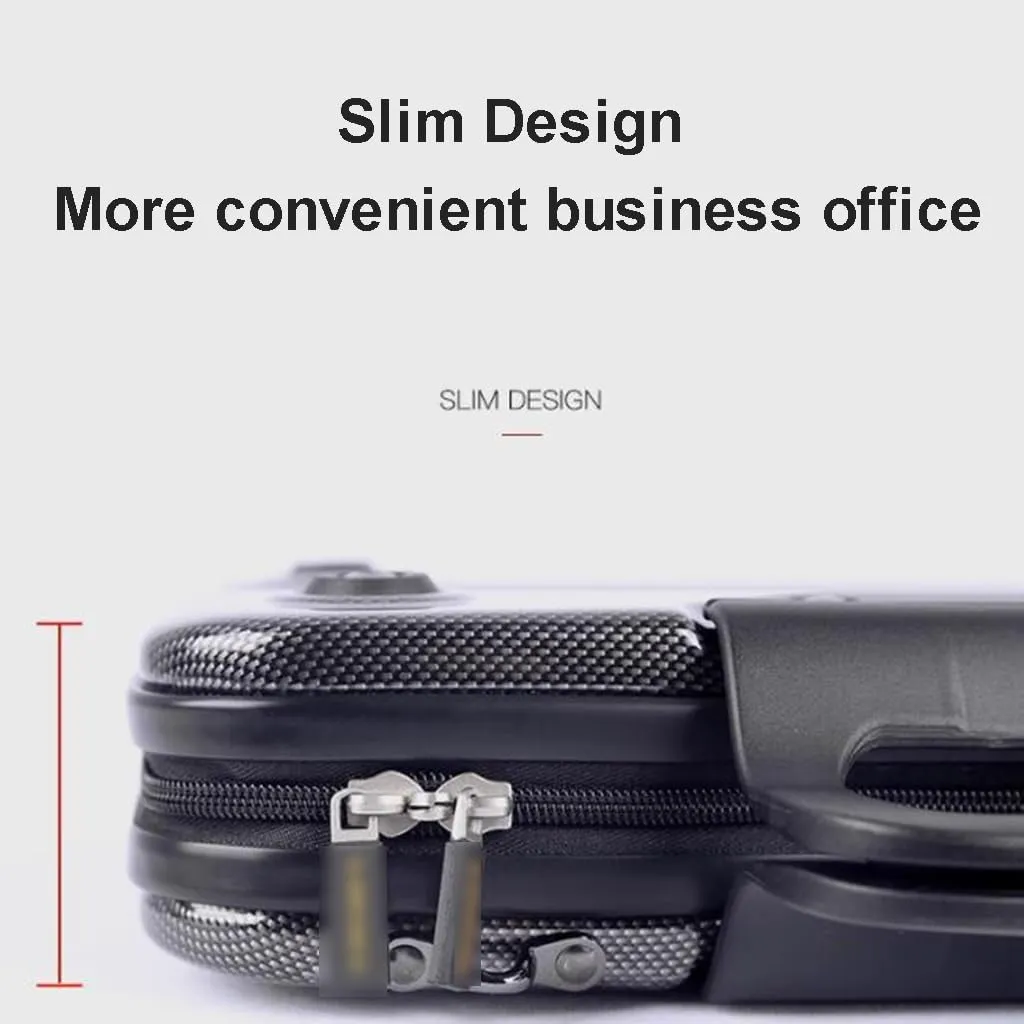 Metal Briefcase Tote Computer Case Bag Business Slim Shoulder Documentation Office Lawyer Briefcase (Color : Silver, Size : 15.4in)