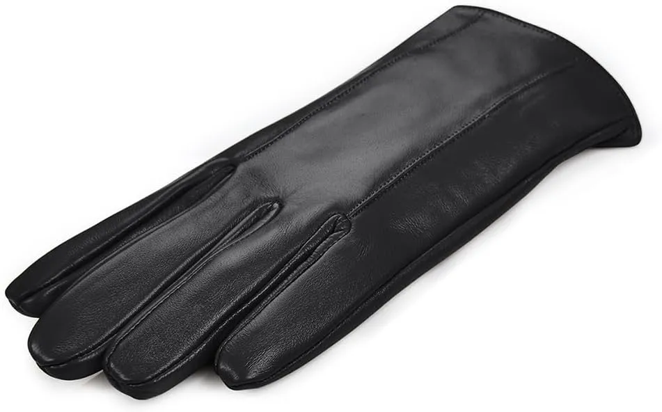 MGGMOKAY Men’s Leather Gloves Sheepskin Winter Gloves with Cashmere Lined