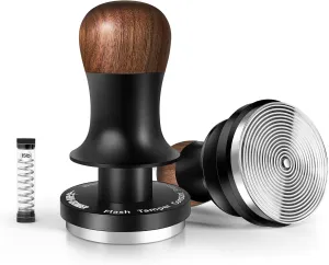 MHW-3BOMBER 58mm Espresso Tamper - 3 Spring Loaded Coffee Tamper with Sound Feedback - Barista Tamper Tool Espresso with 15lb / 30lbs Replacement Springs - Fits 58mm Standard Baskets T7072T-OS