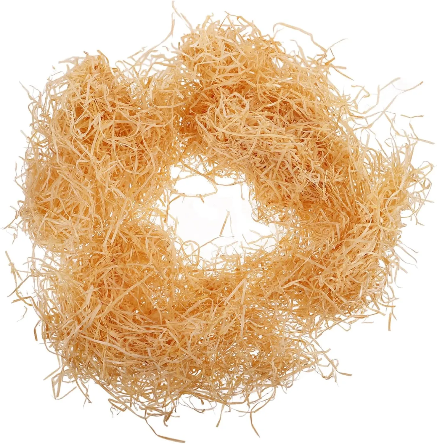 Mikinona Crinkle Cut Wood Shred Filler Natural Wood Shavings for Box Packing present Wrapping and Basket Stuffing Lightweight Decorative Filler for Presents and Crafts