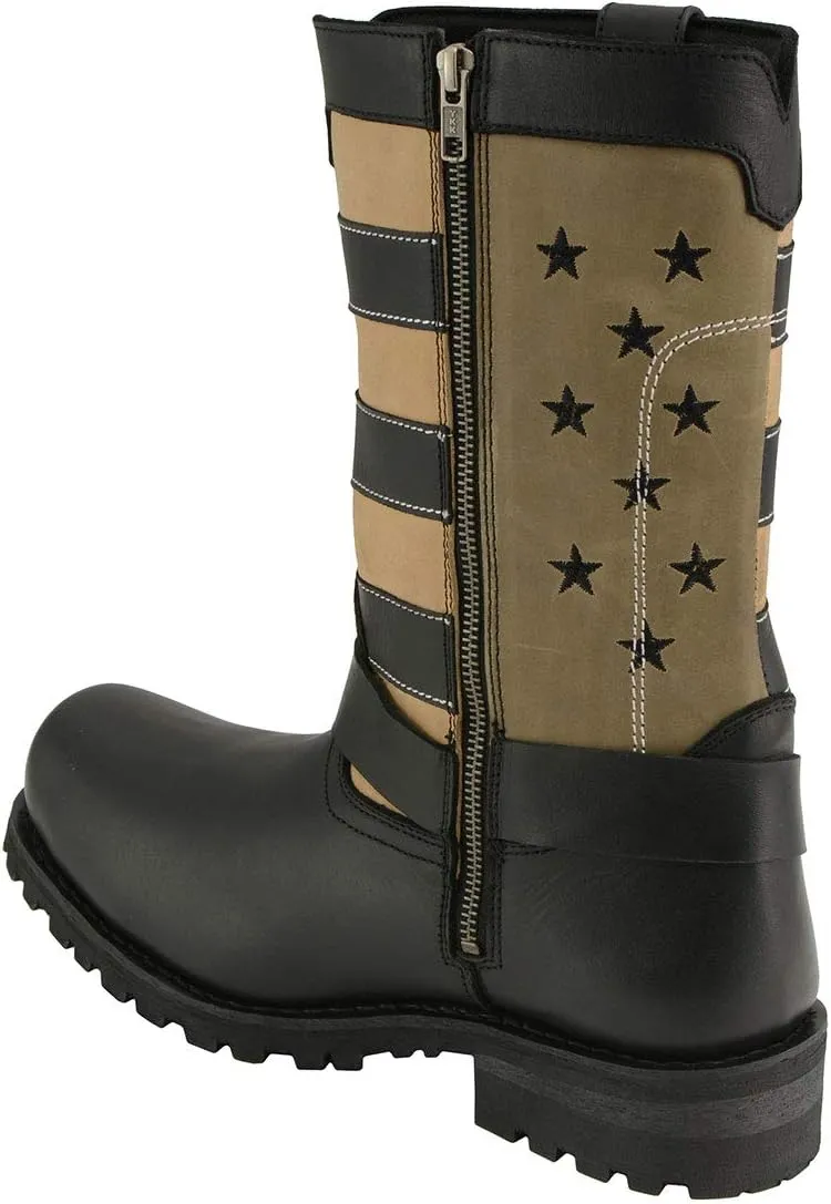 Milwaukee Leather Men's Classic Premium Leather Harness Motorcycle Boots Collection - 8.5