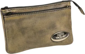 Milwaukee Leather MP8820 Women's Retro Brown Leather Shoulder Bag with Zipper Closure and Leather Strap