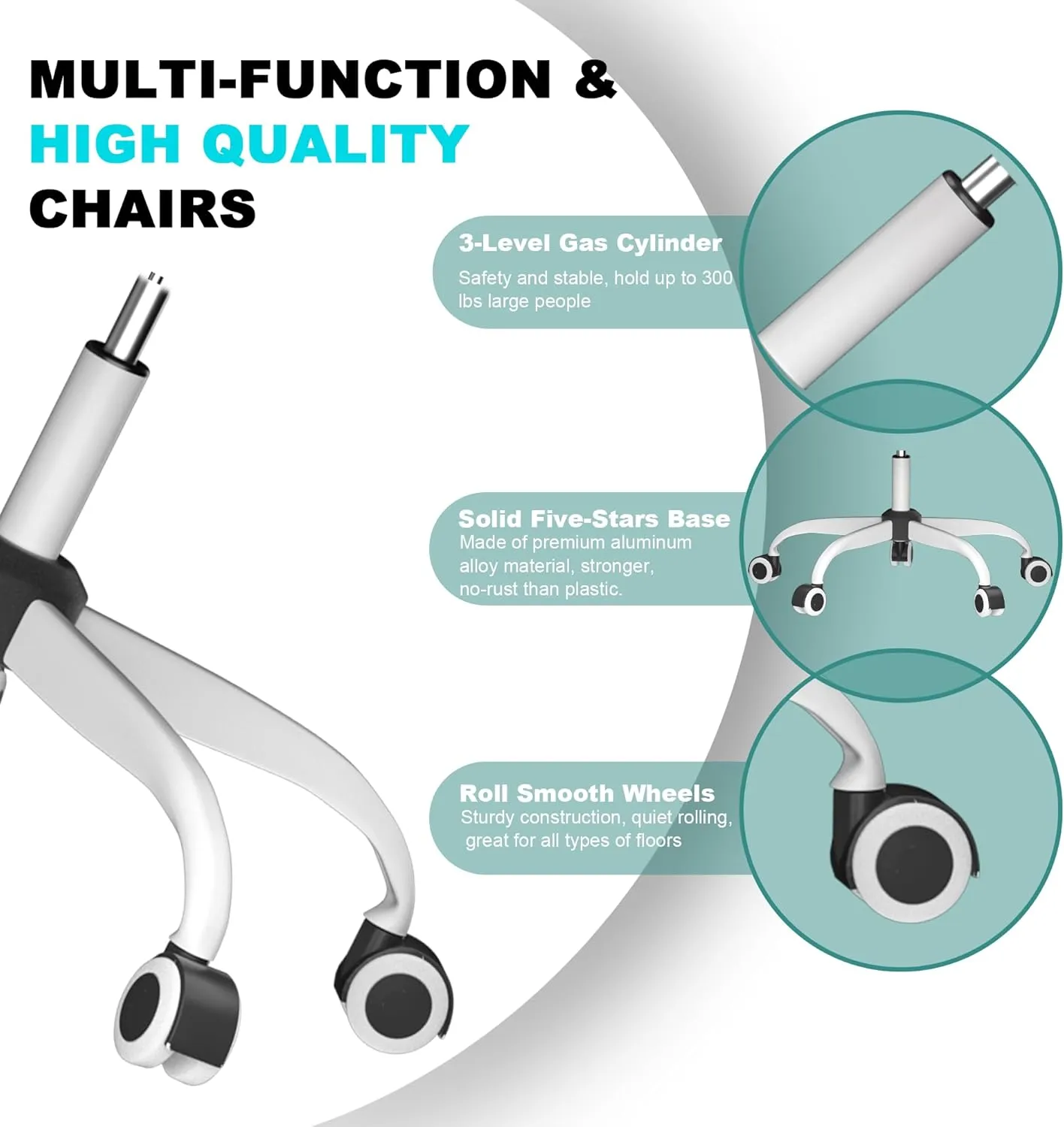 Mimoglad Office Chair, Comfy Desk Chair - High Back Ergonomic Computer Chair with Adjustable Lumbar Support & Headrest, Flip-up Armrests for Guitar Playing, Swivel Task Chair for Home Office