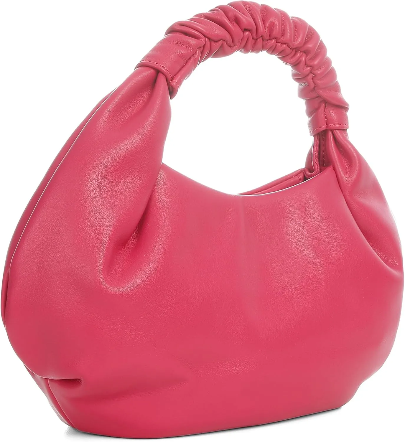 Mini Hobo Tote Bags for Women Soft Leather Clutch Purses for Women Cloud-Shaped Top Handle Bags
