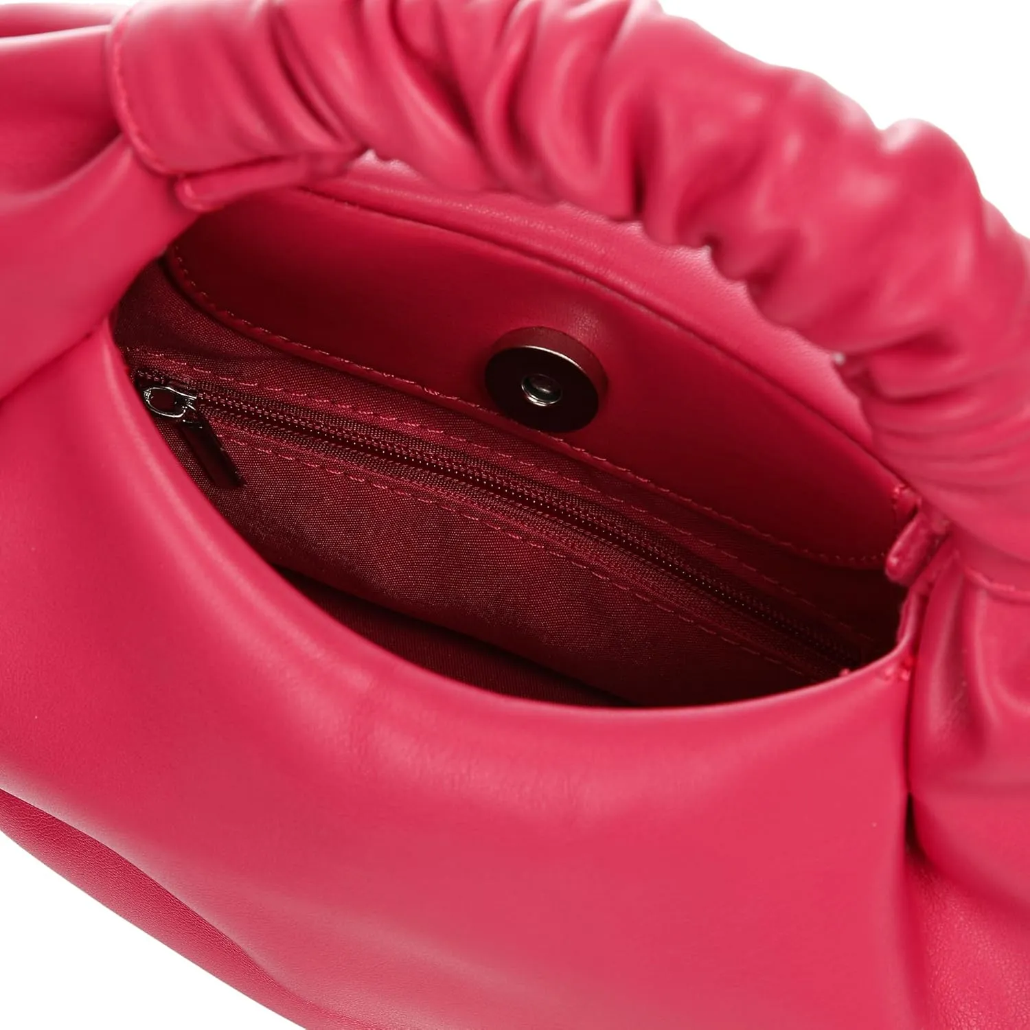 Mini Hobo Tote Bags for Women Soft Leather Clutch Purses for Women Cloud-Shaped Top Handle Bags