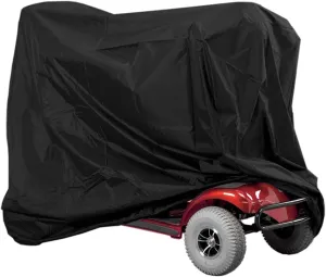 Mobility Scooter Cover Waterproof Outdoor Electric Scooter Cover, 210D Oxford Scooter Dust Cover for Storage, Mobility Scooter Accessories Prevent Rain Wind Dust Dirt Snow Sun, Black (55 x 26 x 36 IN)