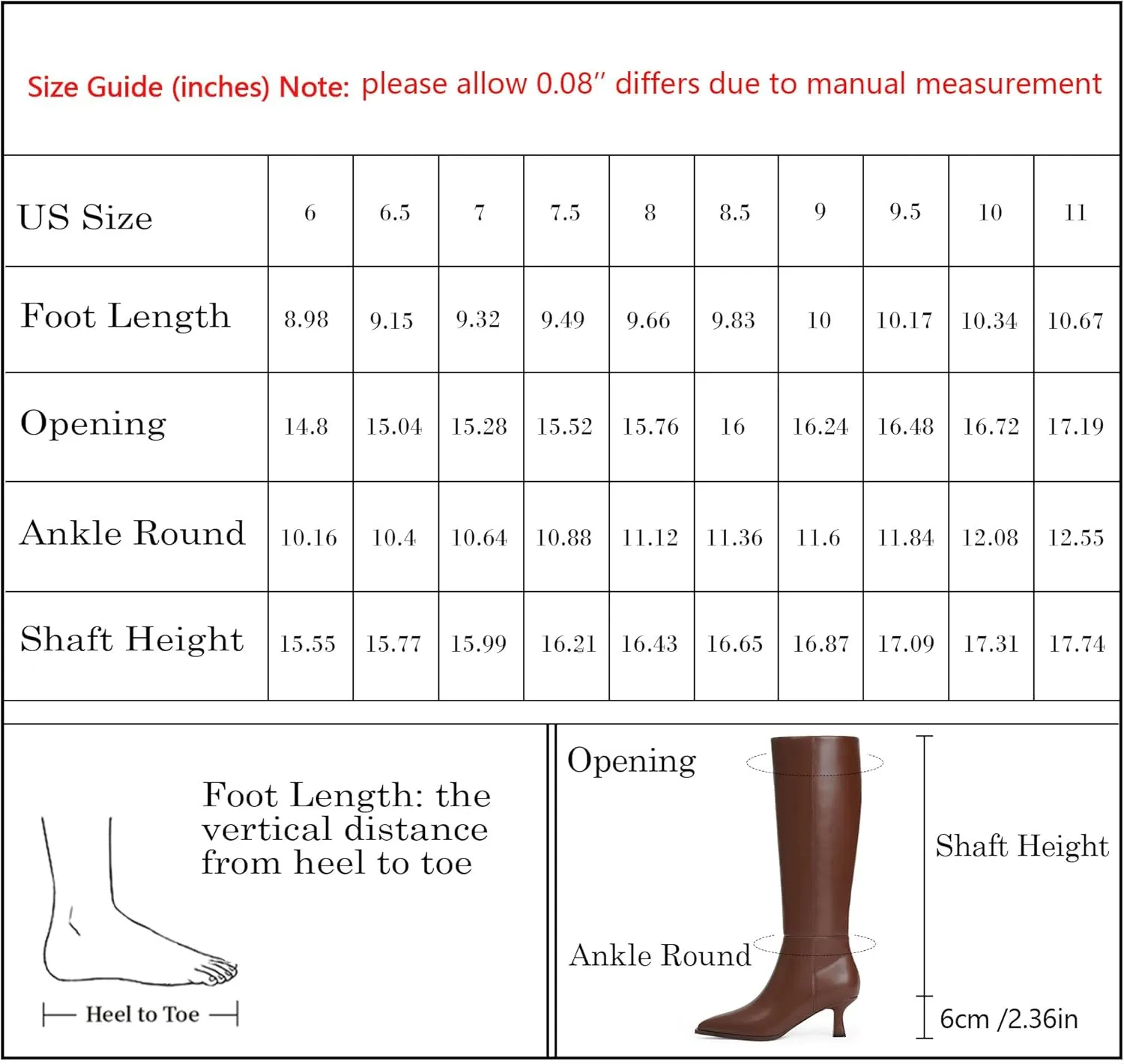Modatope Knee High Boots Kitten Low Heel Faux Leather Pointed Toe Side Zipper Fall Long Tall Boots for Women