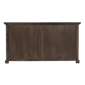 Modern Farmhouse Rustic Espresso Buffet With Baskets