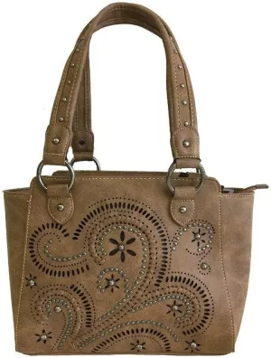 Montana West Ladies Concealed Gun Carry Purse Handbag Swirl Cutouts Design