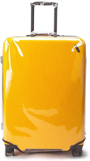 MosaiRudo Clear PVC Luggage Cover Protectors Transparent Travel Luggage Protector for Wheeled Suitcase (No disassembly zipper Thickness 0.3mm, 20inch)