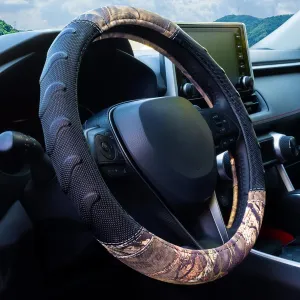 Mossy Oak Steering Wheel Cover with Comfort Grip; Heavy Duty 600D Oxford Material with Mossy Oak Break-up Country Camouflage; Fits All Large Trucks and SUVs with Steering Wheel Size 15.5" to 16"