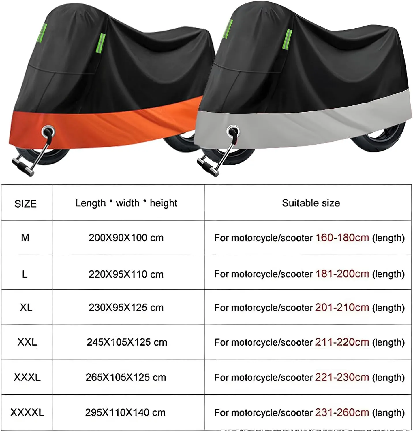 Motorcycle Cover for DKW RT 125 / DKW RT 125 E Indoor Outdoor Motorcycle Protective Cover Duty Sun Rain Cover Exterior Accessories,Black Silver-XL (230 * 95 * 125cm)