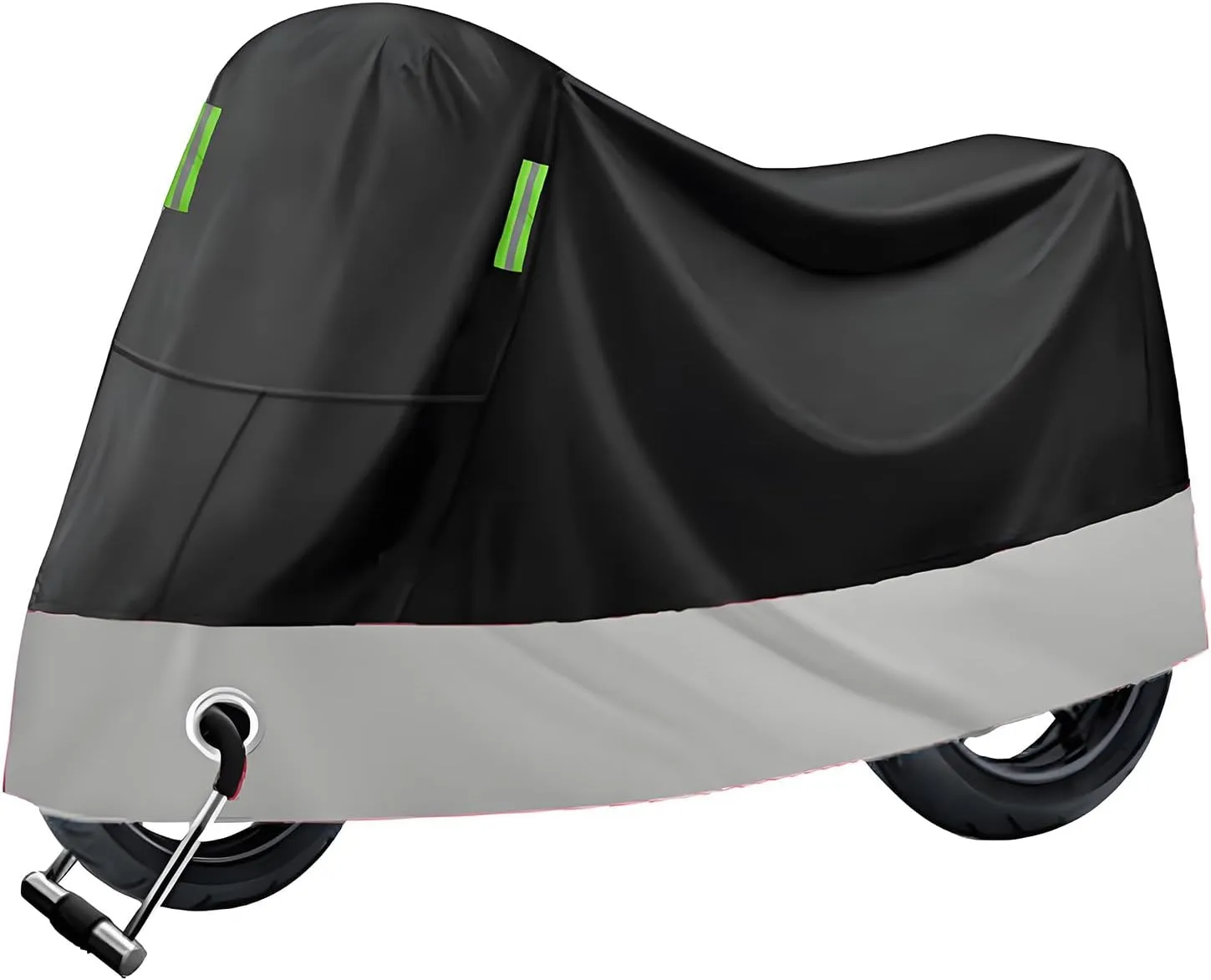Motorcycle Cover for DKW RT 125 / DKW RT 125 E Indoor Outdoor Motorcycle Protective Cover Duty Sun Rain Cover Exterior Accessories,Black Silver-XL (230 * 95 * 125cm)