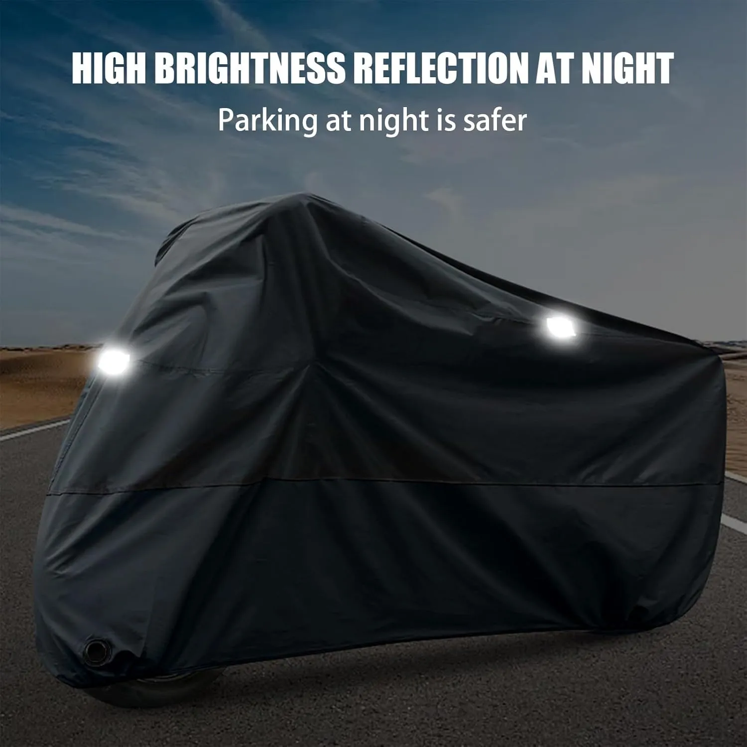 Motorcycle Cover for DKW RT 125 / DKW RT 125 E Indoor Outdoor Motorcycle Protective Cover Duty Sun Rain Cover Exterior Accessories,Black Silver-XL (230 * 95 * 125cm)