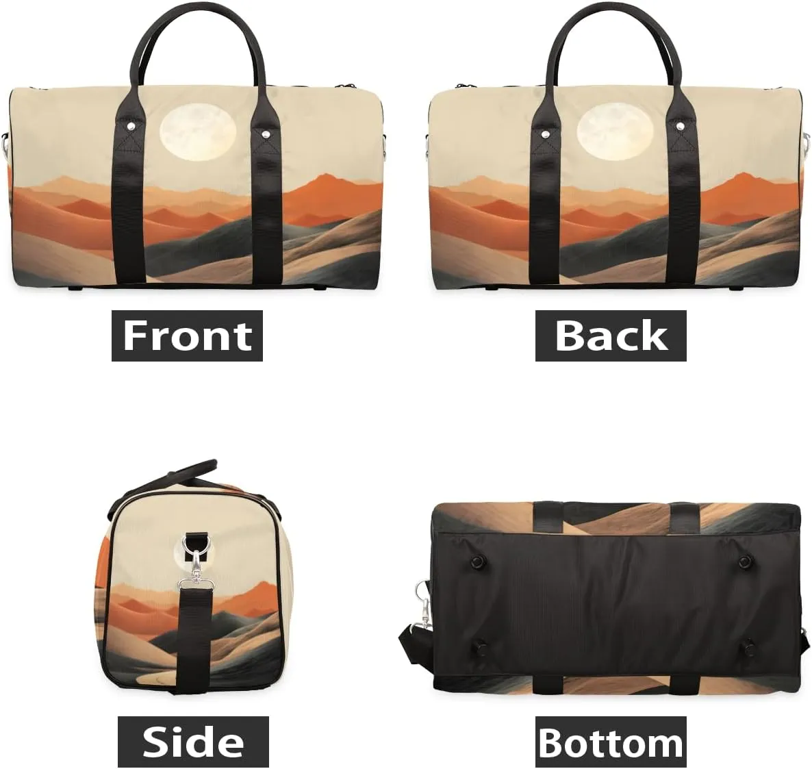 Mountain Valley Travel Duffle Bag for Women Men Gym Duffel Foldable Bag Waterproof Weekender Sunset Landscape Duffle Tote