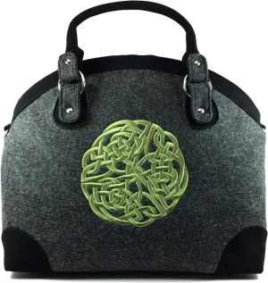 Mucros Weavers Celtic Weave Wool & PU Leather Tote Handbag