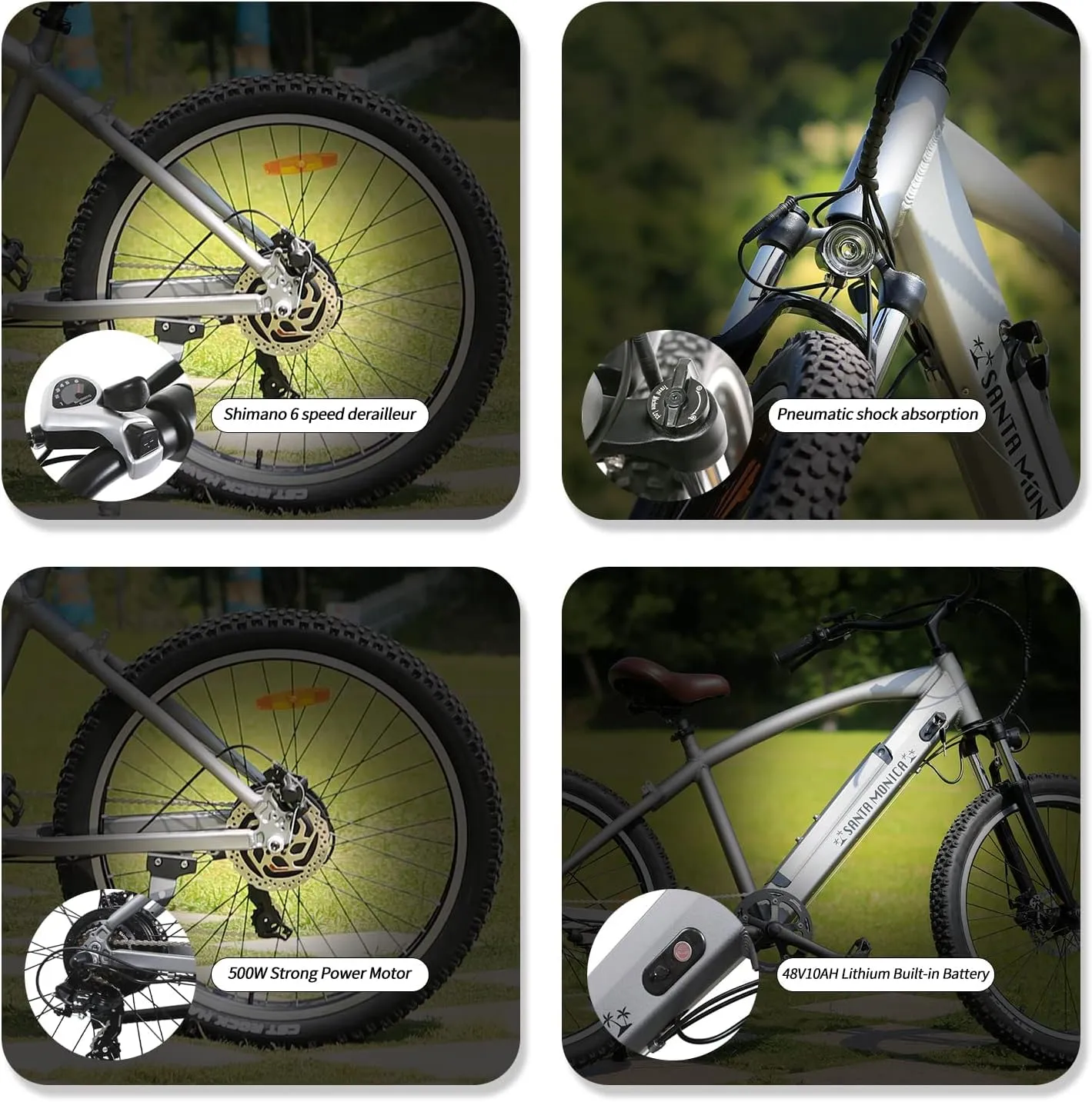 NAKTO Electric Bike 1000W Ebike 26'' Electric Bicycle, 35MPH Adults Electric Mountain Bike with Removable Battery