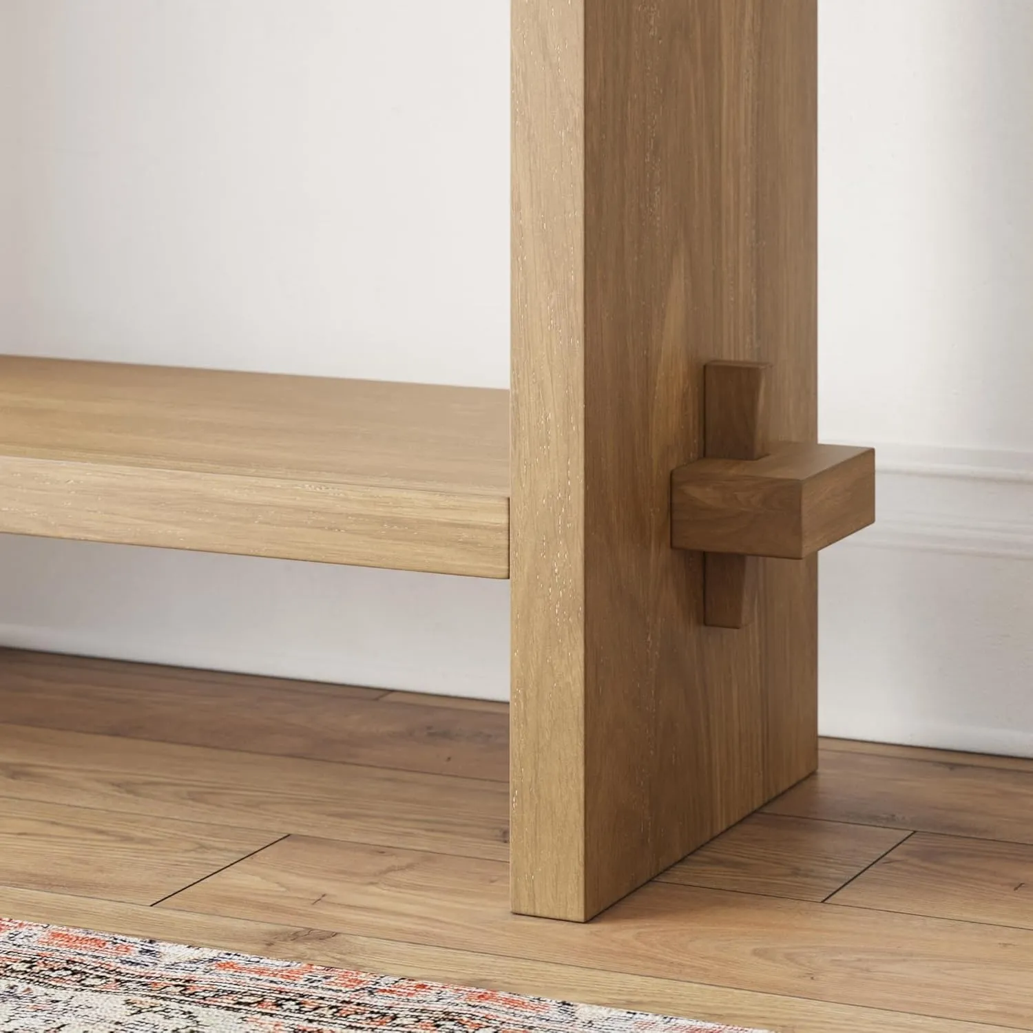 Nathan James Virgo Wood Accent Storage Console Sofa Table, for Entryway, Hallway or Living Room, 1, Light Brown