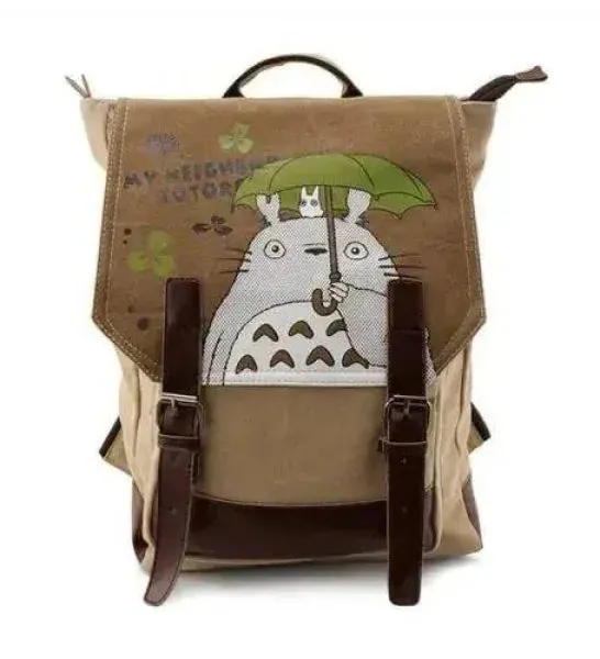 Natsume Girls Canvas Backpack with Anime Print Design