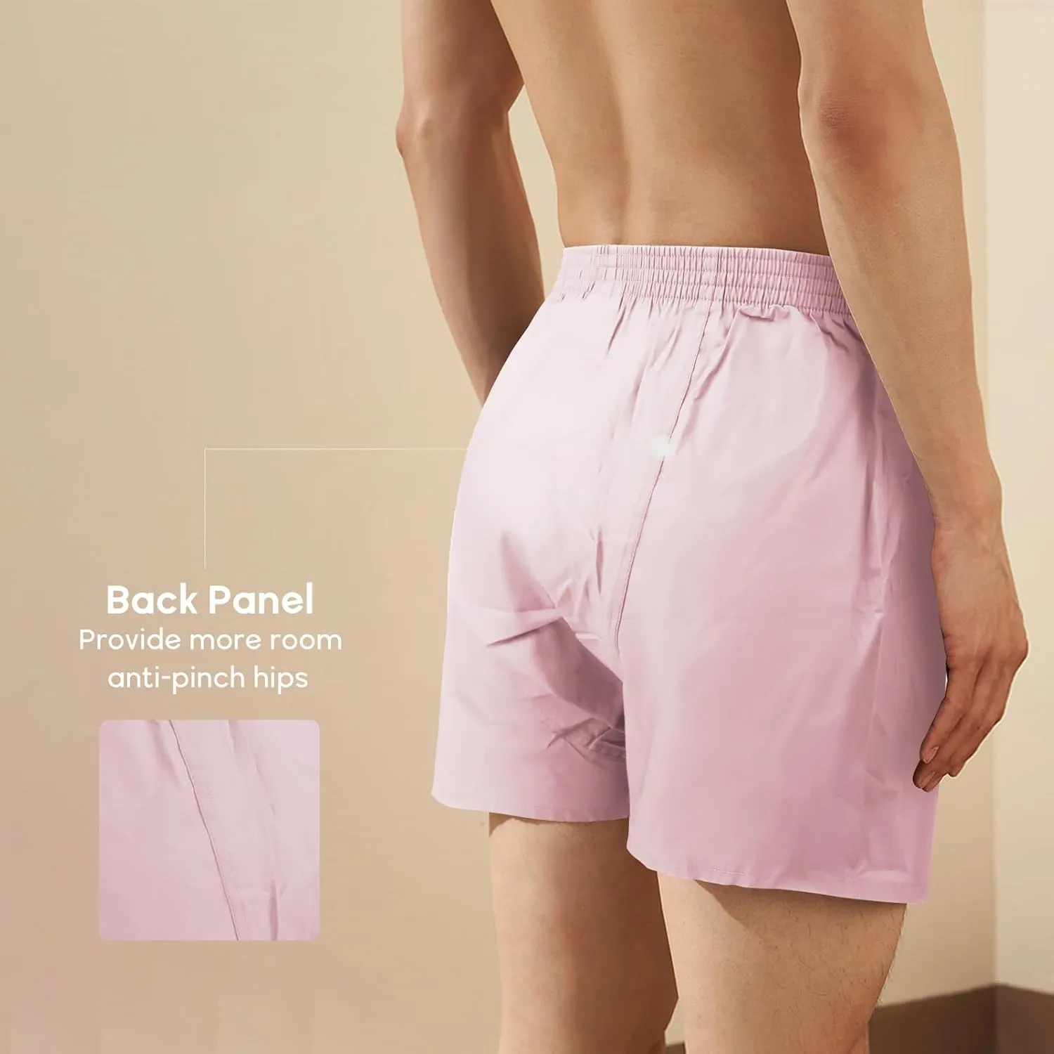 Natural Feelings Classic Boxers Shorts Cotton Woven Mens Underwear Boxers Pack