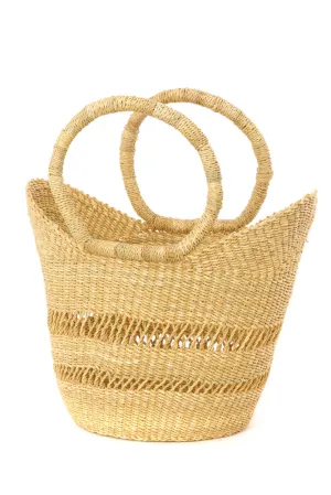 Natural Petite Lacey Shopper Bag from Ghana