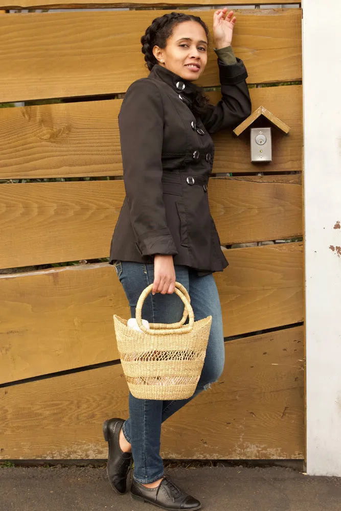 Natural Petite Lacey Shopper Bag from Ghana