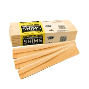 Nelson Wood Shims – Leveling Wedge Professional Contractor DIY Bulk Kit (42 Ct), Premium Beddar Wood for Performance, 100% Kiln Dried, Indoor/Outdoor Use, All Natural