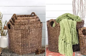 Nesting Hyacinth Storage Baskets, Set of 4