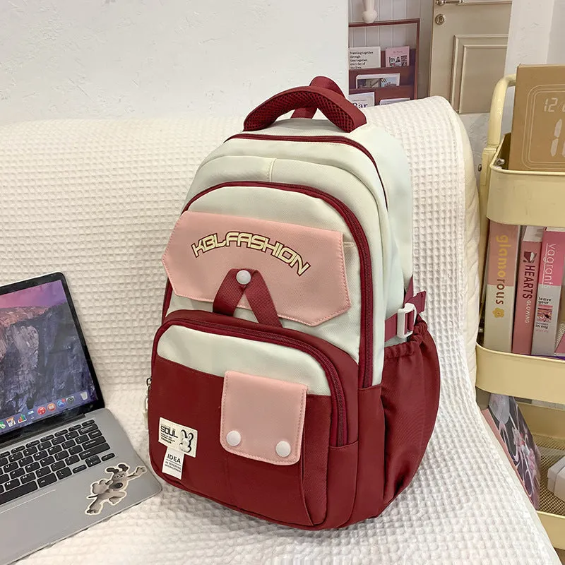 New High School And College Student Schoolbag Spine Protection Large Capacity