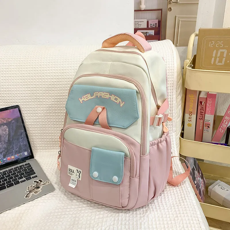New High School And College Student Schoolbag Spine Protection Large Capacity