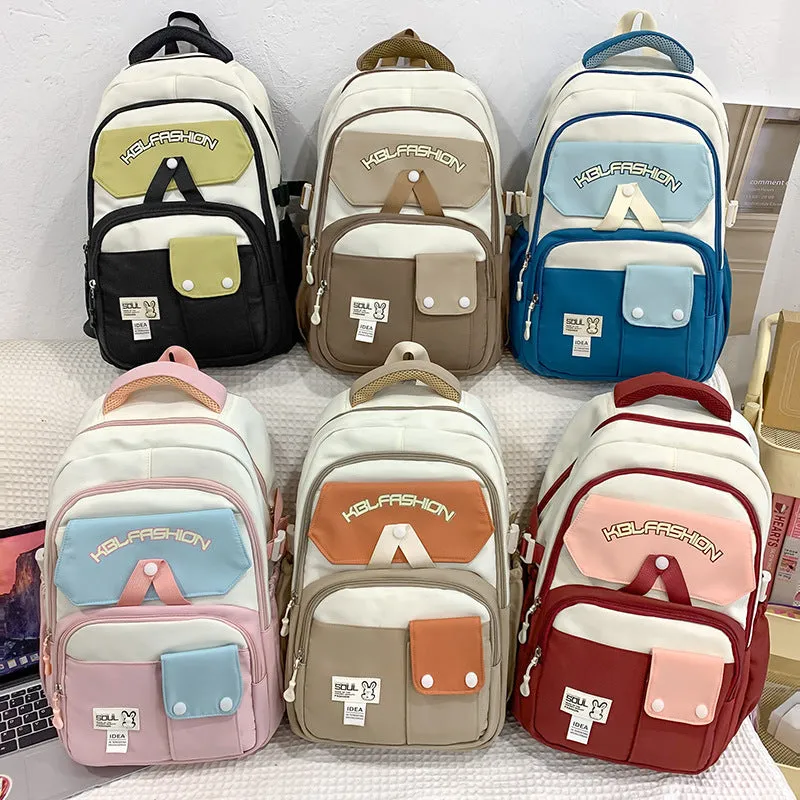 New High School And College Student Schoolbag Spine Protection Large Capacity