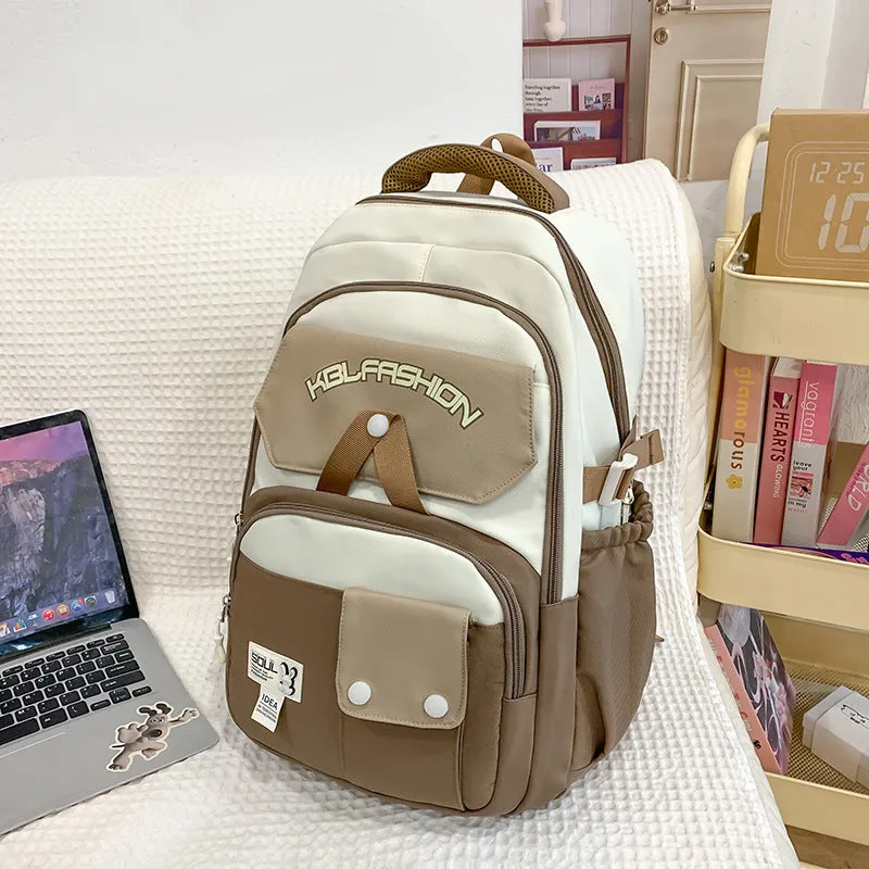 New High School And College Student Schoolbag Spine Protection Large Capacity