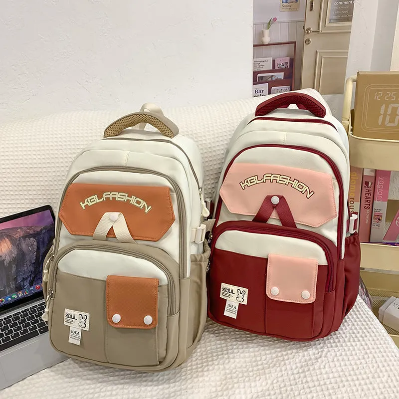 New High School And College Student Schoolbag Spine Protection Large Capacity