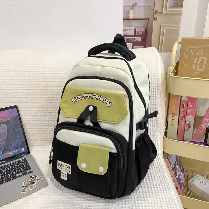 New High School And College Student Schoolbag Spine Protection Large Capacity