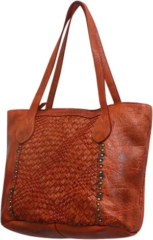 Nmbgm103D Tote Vintage Handmade Genuine Cowhide Leather Women Bag Western Handbag Purse