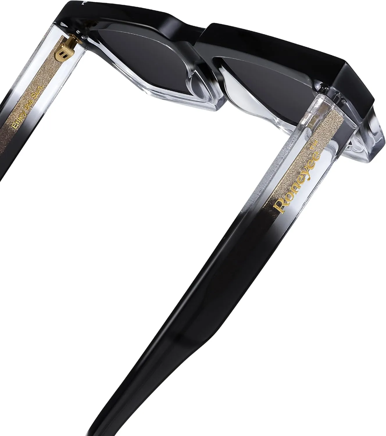 Non Polarized Acetate Sunglasses 148mm Frame with UV Protection Impact Resistant Nylon Lens Retro Shades Unisex