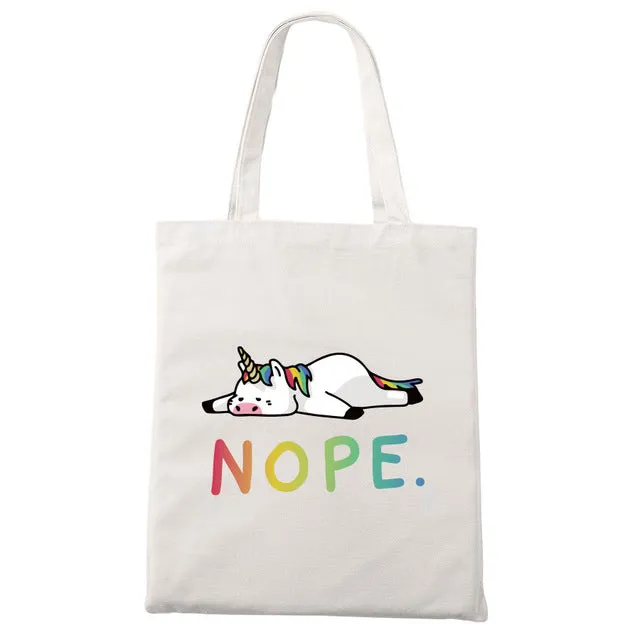 Nope Cat Shopping Tote Bag