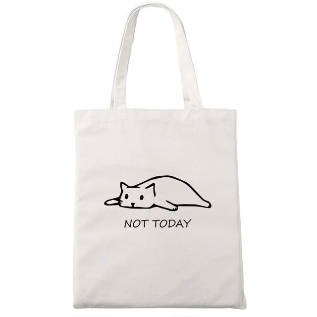 Nope Cat Shopping Tote Bag