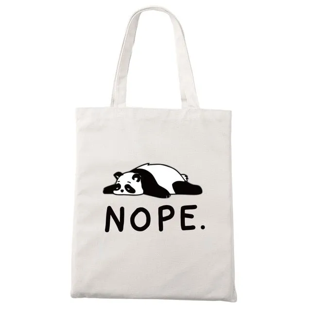 Nope Cat Shopping Tote Bag