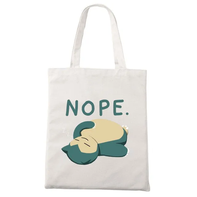 Nope Cat Shopping Tote Bag