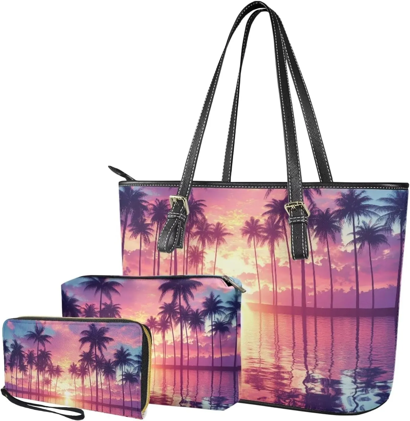 Novelty Handbag Wallet Purse for Women,Handbag Wallet Combo Personalized Hobo Bag Work Tote Bag with Wallet Set