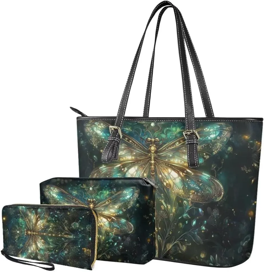 Novelty Handbag Wallet Purse for Women,Handbag Wallet Combo Personalized Hobo Bag Work Tote Bag with Wallet Set
