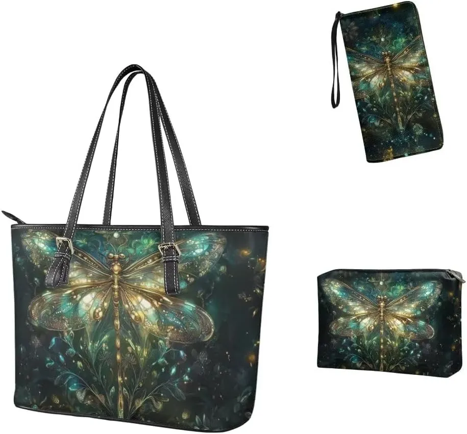 Novelty Handbag Wallet Purse for Women,Handbag Wallet Combo Personalized Hobo Bag Work Tote Bag with Wallet Set