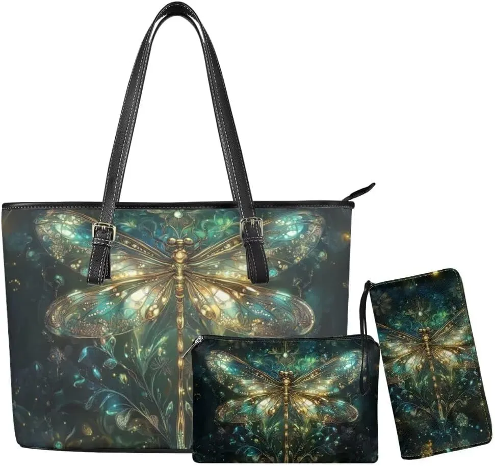 Novelty Handbag Wallet Purse for Women,Handbag Wallet Combo Personalized Hobo Bag Work Tote Bag with Wallet Set